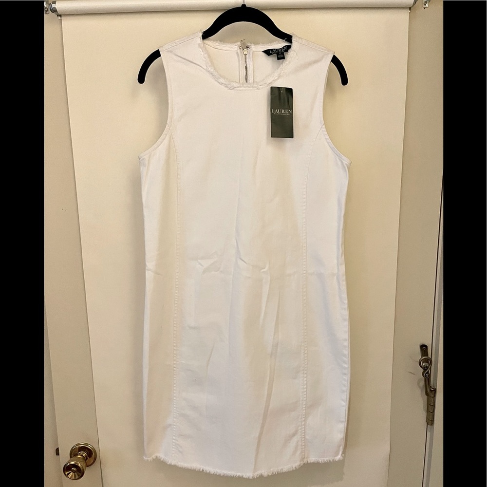 NWT - Ralph Lauren white denim dress - Size 6